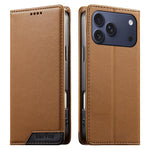 Dierfeng Zusammengesetzte Starke Magnetische RFID Vegane Leder-Handyhülle, Für iPhone 17e / 16e, Für iPhone 17 Pro Max, Für iPhone 17 Pro, Für iPhone 17, Für iPhone Air, Für iPhone 16 Pro Max, Für iPhone 16 Pro, Für iPhone 16 Plus