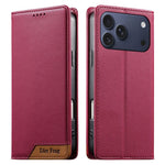 Dierfeng Zusammengesetzte Starke Magnetische RFID Vegane Leder-Handyhülle, Für iPhone 17e / 16e, Für iPhone 17 Pro Max, Für iPhone 17 Pro, Für iPhone 17, Für iPhone Air, Für iPhone 16 Pro Max, Für iPhone 16 Pro, Für iPhone 16 Plus