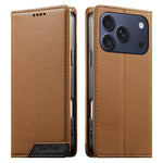 Dierfeng Zusammengesetzte Starke Magnetische RFID Vegane Leder-Handyhülle, Für iPhone 17e / 16e, Für iPhone 17 Pro Max, Für iPhone 17 Pro, Für iPhone 17, Für iPhone Air, Für iPhone 16 Pro Max, Für iPhone 16 Pro, Für iPhone 16 Plus