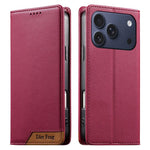 Dierfeng Zusammengesetzte Starke Magnetische RFID Vegane Leder-Handyhülle, Für iPhone 17e / 16e, Für iPhone 17 Pro Max, Für iPhone 17 Pro, Für iPhone 17, Für iPhone Air, Für iPhone 16 Pro Max, Für iPhone 16 Pro, Für iPhone 16 Plus