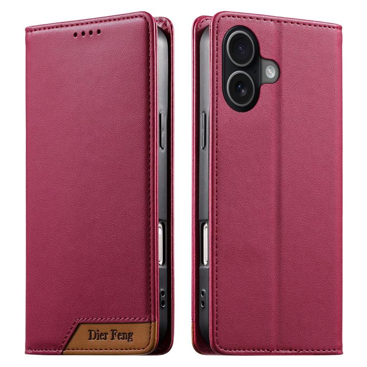 Dierfeng Zusammengesetzte Starke Magnetische RFID Vegane Leder-Handyhülle, Für iPhone 17e / 16e, Für iPhone 17 Pro Max, Für iPhone 17 Pro, Für iPhone 17, Für iPhone Air, Für iPhone 16 Pro Max, Für iPhone 16 Pro, Für iPhone 16 Plus