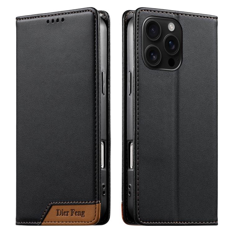 Dierfeng Zusammengesetzte Starke Magnetische RFID Vegane Leder-Handyhülle, Für iPhone 17e / 16e, Für iPhone 17 Pro Max, Für iPhone 17 Pro, Für iPhone 17, Für iPhone Air, Für iPhone 16 Pro Max, Für iPhone 16 Pro, Für iPhone 16 Plus