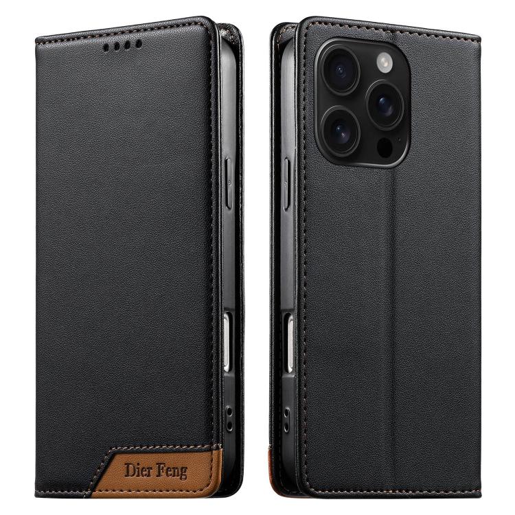Dierfeng Zusammengesetzte Starke Magnetische RFID Vegane Leder-Handyhülle, Für iPhone 17e / 16e, Für iPhone 17 Pro Max, Für iPhone 17 Pro, Für iPhone 17, Für iPhone Air, Für iPhone 16 Pro Max, Für iPhone 16 Pro, Für iPhone 16 Plus