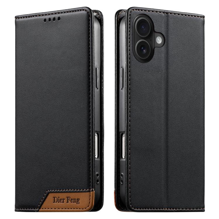 Dierfeng Zusammengesetzte Starke Magnetische RFID Vegane Leder-Handyhülle, Für iPhone 17e / 16e, Für iPhone 17 Pro Max, Für iPhone 17 Pro, Für iPhone 17, Für iPhone Air, Für iPhone 16 Pro Max, Für iPhone 16 Pro, Für iPhone 16 Plus