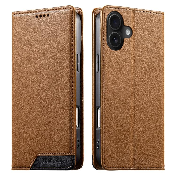 Dierfeng Zusammengesetzte Starke Magnetische RFID Vegane Leder-Handyhülle, Für iPhone 17e / 16e, Für iPhone 17 Pro Max, Für iPhone 17 Pro, Für iPhone 17, Für iPhone Air, Für iPhone 16 Pro Max, Für iPhone 16 Pro, Für iPhone 16 Plus