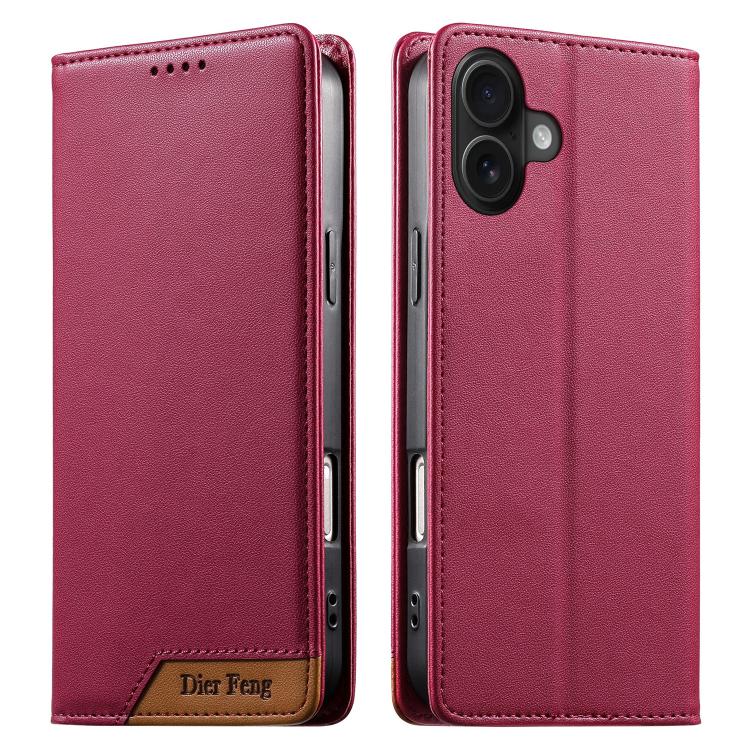Dierfeng Zusammengesetzte Starke Magnetische RFID Vegane Leder-Handyhülle, Für iPhone 17e / 16e, Für iPhone 17 Pro Max, Für iPhone 17 Pro, Für iPhone 17, Für iPhone Air, Für iPhone 16 Pro Max, Für iPhone 16 Pro, Für iPhone 16 Plus
