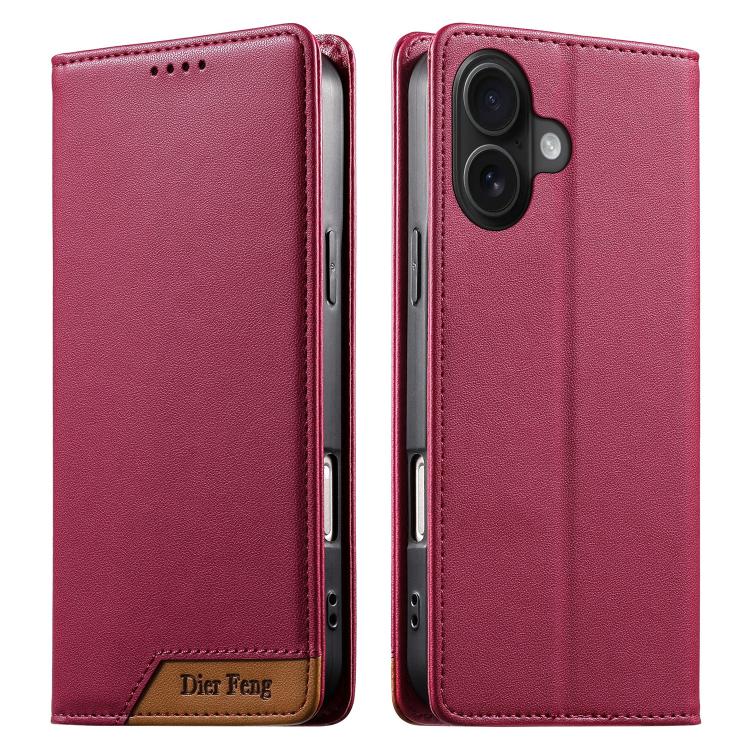 Dierfeng Zusammengesetzte Starke Magnetische RFID Vegane Leder-Handyhülle, Für iPhone 16, Für iPhone 15 Pro Max, Für iPhone 15 Pro, Für iPhone 15 Plus, Für iPhone 15, Für iPhone 14 Plus, Für iPhone 14 / 13, Für iPhone 14 Pro