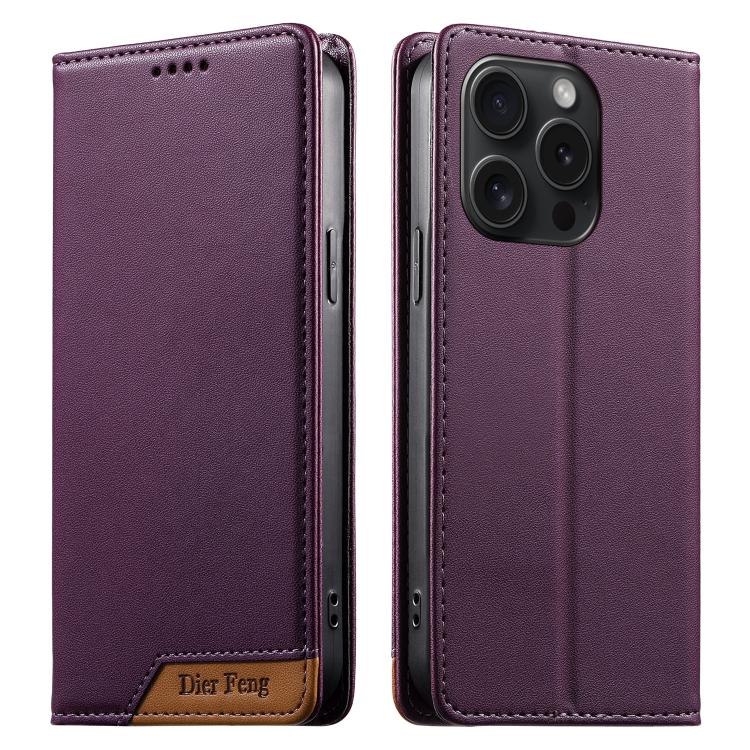 Dierfeng Zusammengesetzte Starke Magnetische RFID Vegane Leder-Handyhülle, Für iPhone 16, Für iPhone 15 Pro Max, Für iPhone 15 Pro, Für iPhone 15 Plus, Für iPhone 15, Für iPhone 14 Plus, Für iPhone 14 / 13, Für iPhone 14 Pro