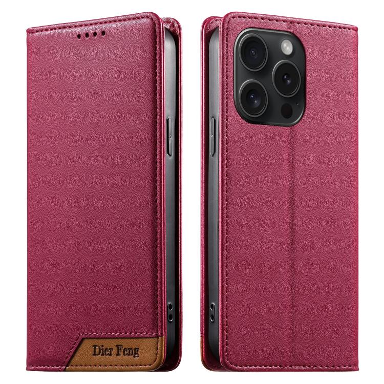 Dierfeng Zusammengesetzte Starke Magnetische RFID Vegane Leder-Handyhülle, Für iPhone 16, Für iPhone 15 Pro Max, Für iPhone 15 Pro, Für iPhone 15 Plus, Für iPhone 15, Für iPhone 14 Plus, Für iPhone 14 / 13, Für iPhone 14 Pro