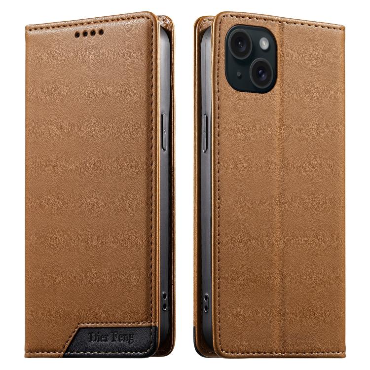 Dierfeng Zusammengesetzte Starke Magnetische RFID Vegane Leder-Handyhülle, Für iPhone 16, Für iPhone 15 Pro Max, Für iPhone 15 Pro, Für iPhone 15 Plus, Für iPhone 15, Für iPhone 14 Plus, Für iPhone 14 / 13, Für iPhone 14 Pro