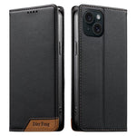 Dierfeng Zusammengesetzte Starke Magnetische RFID Vegane Leder-Handyhülle, Für iPhone 16, Für iPhone 15 Pro Max, Für iPhone 15 Pro, Für iPhone 15 Plus, Für iPhone 15, Für iPhone 14 Plus, Für iPhone 14 / 13, Für iPhone 14 Pro