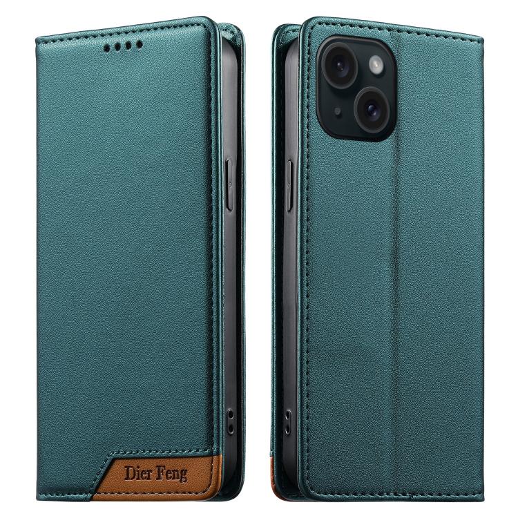 Dierfeng Zusammengesetzte Starke Magnetische RFID Vegane Leder-Handyhülle, Für iPhone 16, Für iPhone 15 Pro Max, Für iPhone 15 Pro, Für iPhone 15 Plus, Für iPhone 15, Für iPhone 14 Plus, Für iPhone 14 / 13, Für iPhone 14 Pro