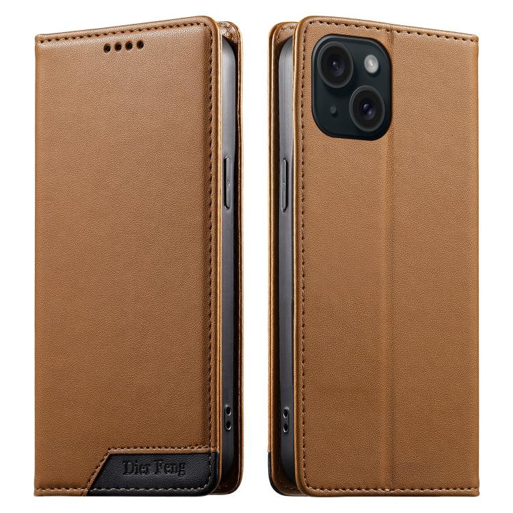 Dierfeng Zusammengesetzte Starke Magnetische RFID Vegane Leder-Handyhülle, Für iPhone 16, Für iPhone 15 Pro Max, Für iPhone 15 Pro, Für iPhone 15 Plus, Für iPhone 15, Für iPhone 14 Plus, Für iPhone 14 / 13, Für iPhone 14 Pro