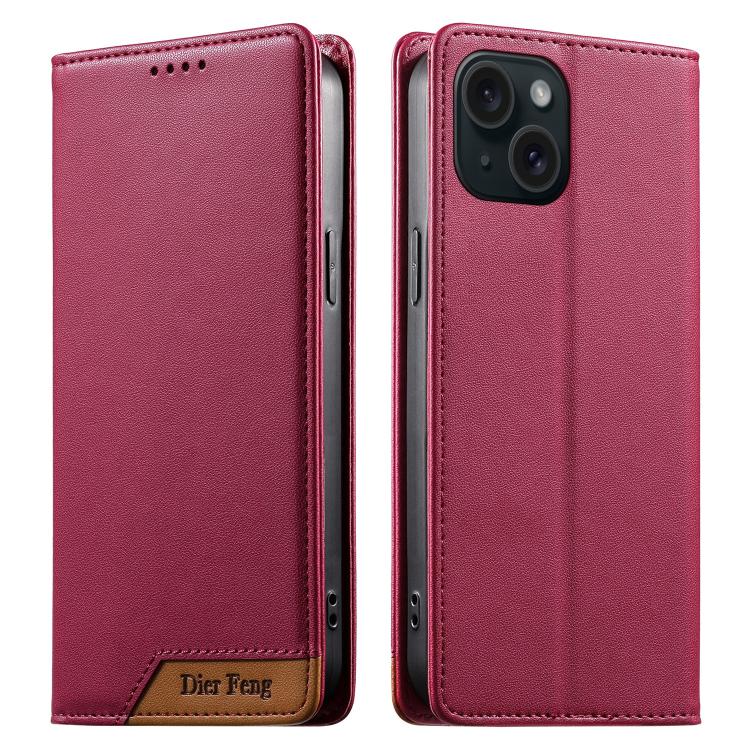 Dierfeng Zusammengesetzte Starke Magnetische RFID Vegane Leder-Handyhülle, Für iPhone 16, Für iPhone 15 Pro Max, Für iPhone 15 Pro, Für iPhone 15 Plus, Für iPhone 15, Für iPhone 14 Plus, Für iPhone 14 / 13, Für iPhone 14 Pro