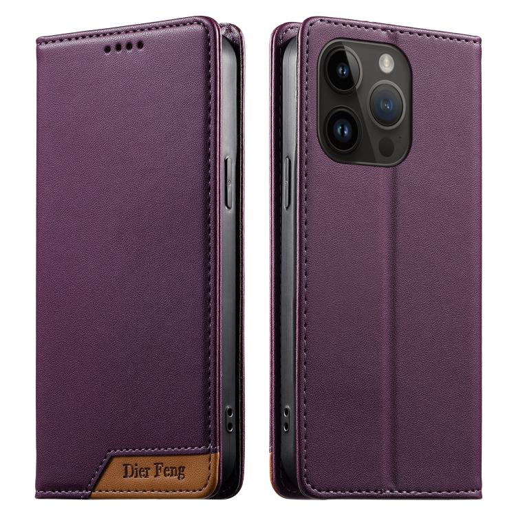 Dierfeng Zusammengesetzte Starke Magnetische RFID Vegane Leder-Handyhülle, Für iPhone 16, Für iPhone 15 Pro Max, Für iPhone 15 Pro, Für iPhone 15 Plus, Für iPhone 15, Für iPhone 14 Plus, Für iPhone 14 / 13, Für iPhone 14 Pro