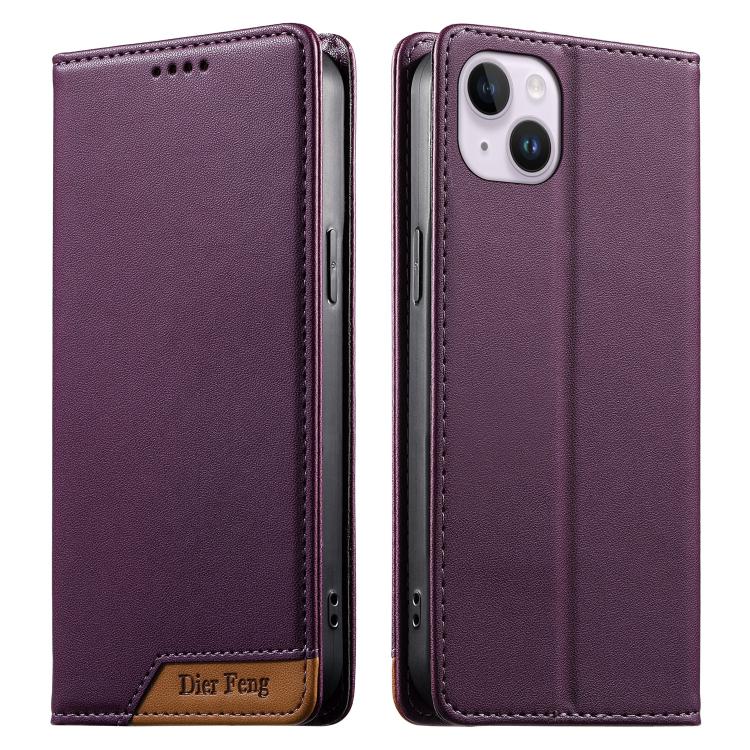 Dierfeng Zusammengesetzte Starke Magnetische RFID Vegane Leder-Handyhülle, Für iPhone 16, Für iPhone 15 Pro Max, Für iPhone 15 Pro, Für iPhone 15 Plus, Für iPhone 15, Für iPhone 14 Plus, Für iPhone 14 / 13, Für iPhone 14 Pro