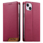 Dierfeng Zusammengesetzte Starke Magnetische RFID Vegane Leder-Handyhülle, Für iPhone 16, Für iPhone 15 Pro Max, Für iPhone 15 Pro, Für iPhone 15 Plus, Für iPhone 15, Für iPhone 14 Plus, Für iPhone 14 / 13, Für iPhone 14 Pro