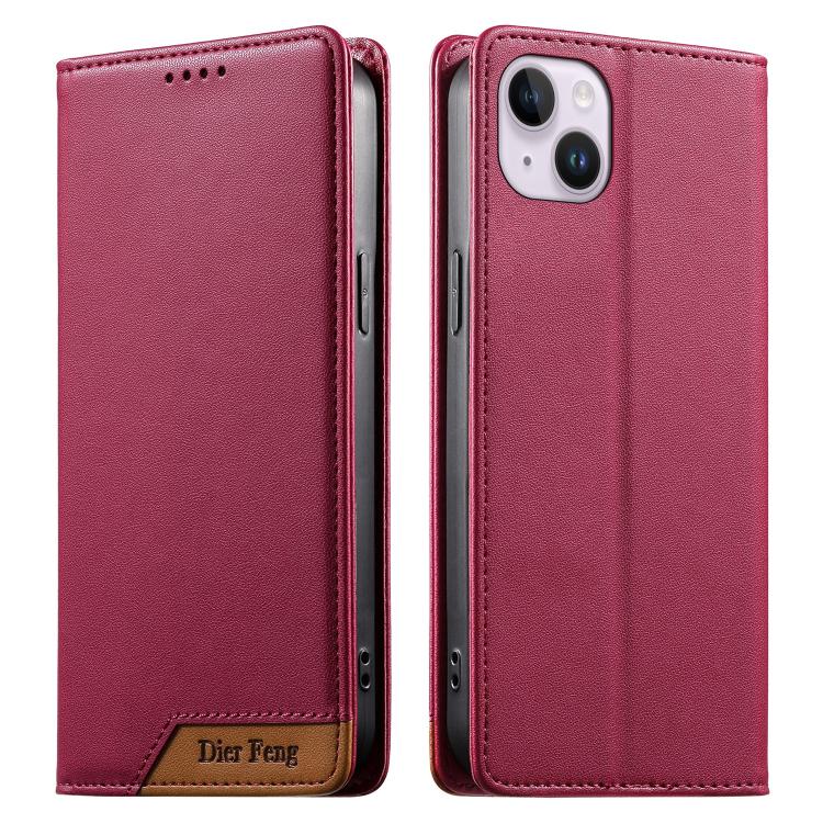 Dierfeng Zusammengesetzte Starke Magnetische RFID Vegane Leder-Handyhülle, Für iPhone 16, Für iPhone 15 Pro Max, Für iPhone 15 Pro, Für iPhone 15 Plus, Für iPhone 15, Für iPhone 14 Plus, Für iPhone 14 / 13, Für iPhone 14 Pro