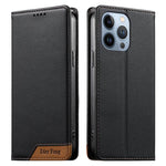 Dierfeng Splicing Strong Magnetic RFID Vegan Leather Phone Case, For iPhone 14 Pro Max, For iPhone SE 2022 / SE 2020 / 8 / 7, For iPhone 13 Pro Max, For iPhone 13 Pro, For iPhone 13 mini, For iPhone 12 / 12 Pro, For iPhone 12 Pro Max, For iPhone 12 mini