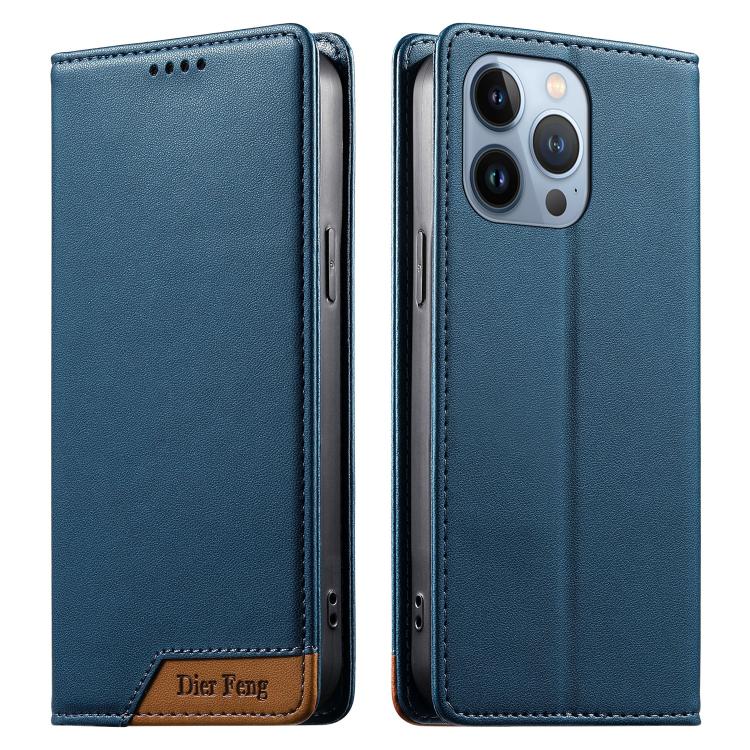 Dierfeng Splicing Strong Magnetic RFID Vegan Leather Phone Case, For iPhone 14 Pro Max, For iPhone SE 2022 / SE 2020 / 8 / 7, For iPhone 13 Pro Max, For iPhone 13 Pro, For iPhone 13 mini, For iPhone 12 / 12 Pro, For iPhone 12 Pro Max, For iPhone 12 mini
