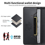 Dierfeng Zusammengesetzte Starke Magnetische RFID Vegane Leder Handyhülle, Für iPhone 11 Pro Max, Für iPhone 11, Für iPhone 11 Pro, Für iPhone X / XS, Für iPhone XR, Für iPhone XS Max, Für iPhone 8 Plus / 7 Plus