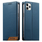 Dierfeng Zusammengesetzte Starke Magnetische RFID Vegane Leder Handyhülle, Für iPhone 11 Pro Max, Für iPhone 11, Für iPhone 11 Pro, Für iPhone X / XS, Für iPhone XR, Für iPhone XS Max, Für iPhone 8 Plus / 7 Plus