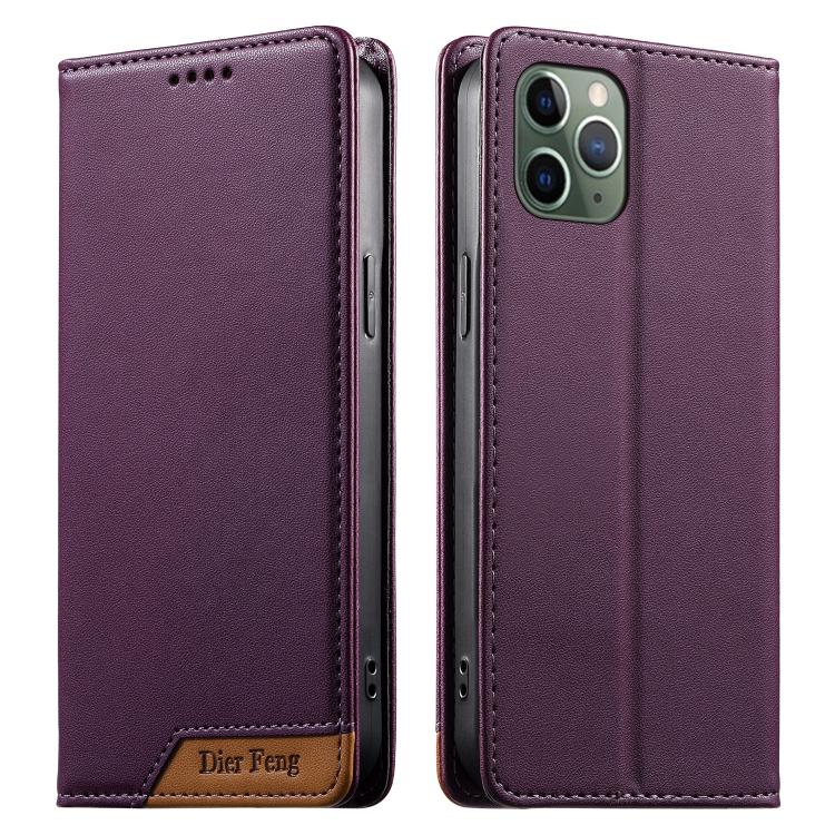 Dierfeng Zusammengesetzte Starke Magnetische RFID Vegane Leder Handyhülle, Für iPhone 11 Pro Max, Für iPhone 11, Für iPhone 11 Pro, Für iPhone X / XS, Für iPhone XR, Für iPhone XS Max, Für iPhone 8 Plus / 7 Plus