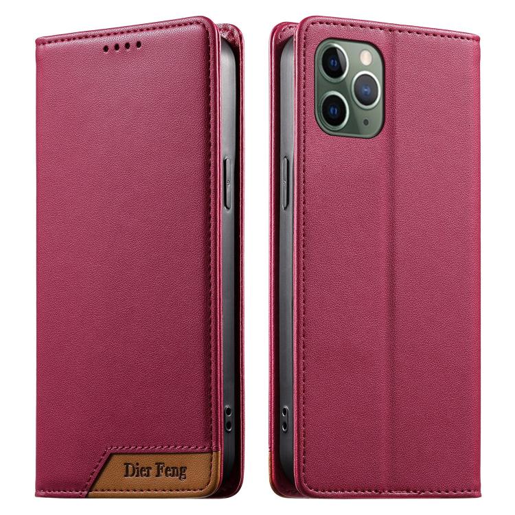Dierfeng Zusammengesetzte Starke Magnetische RFID Vegane Leder Handyhülle, Für iPhone 11 Pro Max, Für iPhone 11, Für iPhone 11 Pro, Für iPhone X / XS, Für iPhone XR, Für iPhone XS Max, Für iPhone 8 Plus / 7 Plus