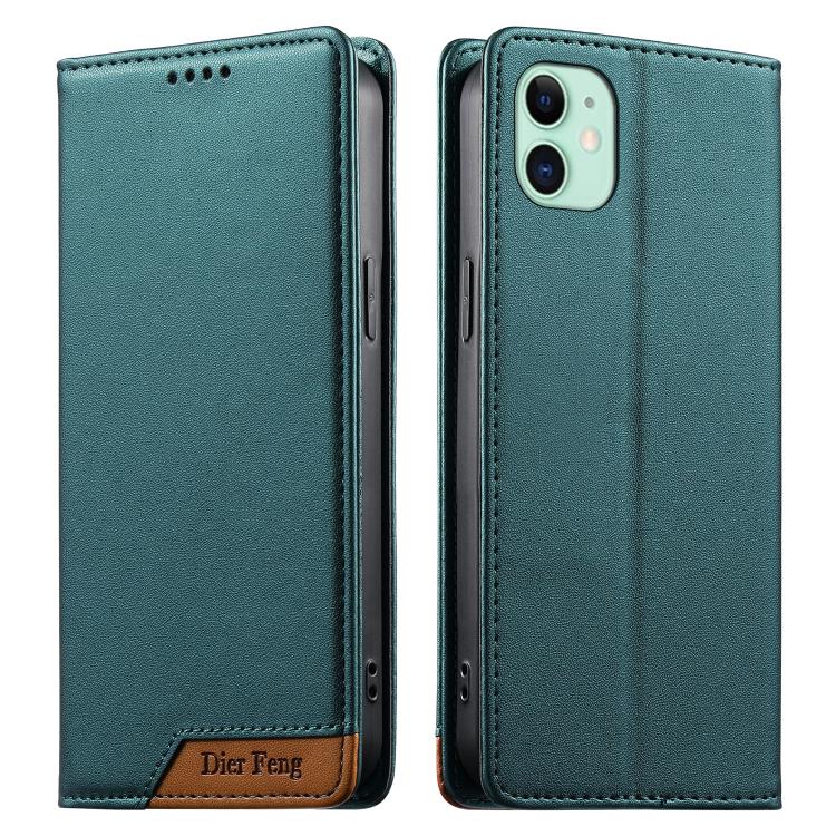 Dierfeng Zusammengesetzte Starke Magnetische RFID Vegane Leder Handyhülle, Für iPhone 11 Pro Max, Für iPhone 11, Für iPhone 11 Pro, Für iPhone X / XS, Für iPhone XR, Für iPhone XS Max, Für iPhone 8 Plus / 7 Plus