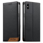 Dierfeng Zusammengesetzte Starke Magnetische RFID Vegane Leder Handyhülle, Für iPhone 11 Pro Max, Für iPhone 11, Für iPhone 11 Pro, Für iPhone X / XS, Für iPhone XR, Für iPhone XS Max, Für iPhone 8 Plus / 7 Plus