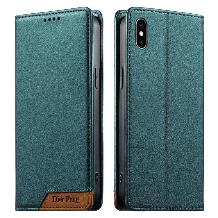 Dierfeng Zusammengesetzte Starke Magnetische RFID Vegane Leder Handyhülle, Für iPhone 11 Pro Max, Für iPhone 11, Für iPhone 11 Pro, Für iPhone X / XS, Für iPhone XR, Für iPhone XS Max, Für iPhone 8 Plus / 7 Plus