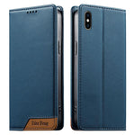 Dierfeng Zusammengesetzte Starke Magnetische RFID Vegane Leder Handyhülle, Für iPhone 11 Pro Max, Für iPhone 11, Für iPhone 11 Pro, Für iPhone X / XS, Für iPhone XR, Für iPhone XS Max, Für iPhone 8 Plus / 7 Plus