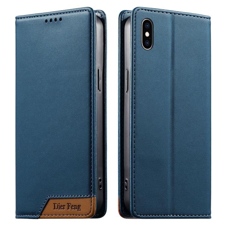 Dierfeng Zusammengesetzte Starke Magnetische RFID Vegane Leder Handyhülle, Für iPhone 11 Pro Max, Für iPhone 11, Für iPhone 11 Pro, Für iPhone X / XS, Für iPhone XR, Für iPhone XS Max, Für iPhone 8 Plus / 7 Plus