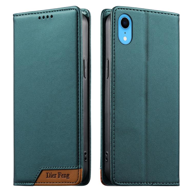 Dierfeng Zusammengesetzte Starke Magnetische RFID Vegane Leder Handyhülle, Für iPhone 11 Pro Max, Für iPhone 11, Für iPhone 11 Pro, Für iPhone X / XS, Für iPhone XR, Für iPhone XS Max, Für iPhone 8 Plus / 7 Plus