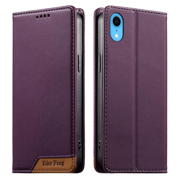 Dierfeng Zusammengesetzte Starke Magnetische RFID Vegane Leder Handyhülle, Für iPhone 11 Pro Max, Für iPhone 11, Für iPhone 11 Pro, Für iPhone X / XS, Für iPhone XR, Für iPhone XS Max, Für iPhone 8 Plus / 7 Plus