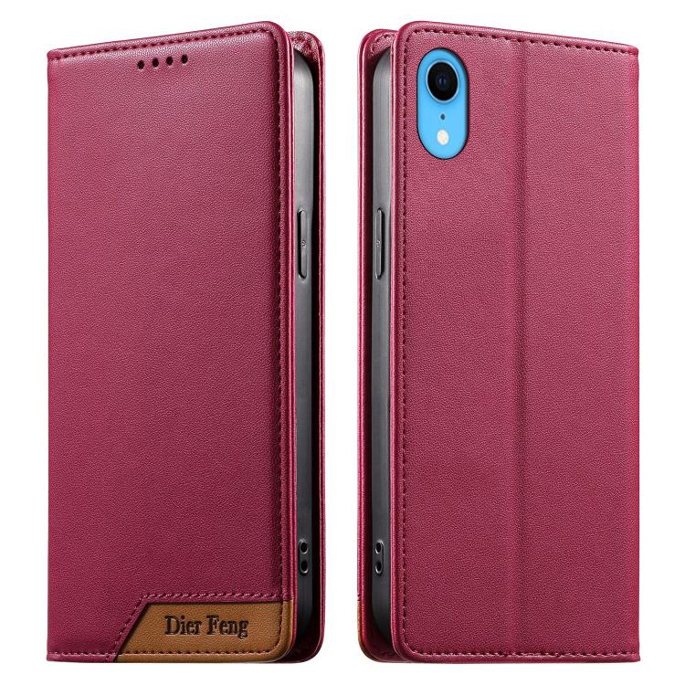 Dierfeng Zusammengesetzte Starke Magnetische RFID Vegane Leder Handyhülle, Für iPhone 11 Pro Max, Für iPhone 11, Für iPhone 11 Pro, Für iPhone X / XS, Für iPhone XR, Für iPhone XS Max, Für iPhone 8 Plus / 7 Plus