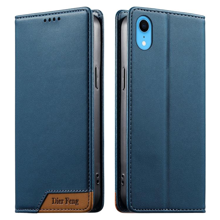 Dierfeng Zusammengesetzte Starke Magnetische RFID Vegane Leder Handyhülle, Für iPhone 11 Pro Max, Für iPhone 11, Für iPhone 11 Pro, Für iPhone X / XS, Für iPhone XR, Für iPhone XS Max, Für iPhone 8 Plus / 7 Plus