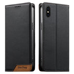 Dierfeng Zusammengesetzte Starke Magnetische RFID Vegane Leder Handyhülle, Für iPhone 11 Pro Max, Für iPhone 11, Für iPhone 11 Pro, Für iPhone X / XS, Für iPhone XR, Für iPhone XS Max, Für iPhone 8 Plus / 7 Plus