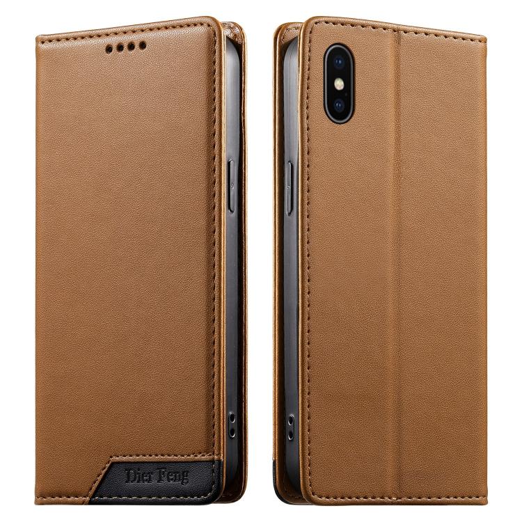 Dierfeng Zusammengesetzte Starke Magnetische RFID Vegane Leder Handyhülle, Für iPhone 11 Pro Max, Für iPhone 11, Für iPhone 11 Pro, Für iPhone X / XS, Für iPhone XR, Für iPhone XS Max, Für iPhone 8 Plus / 7 Plus