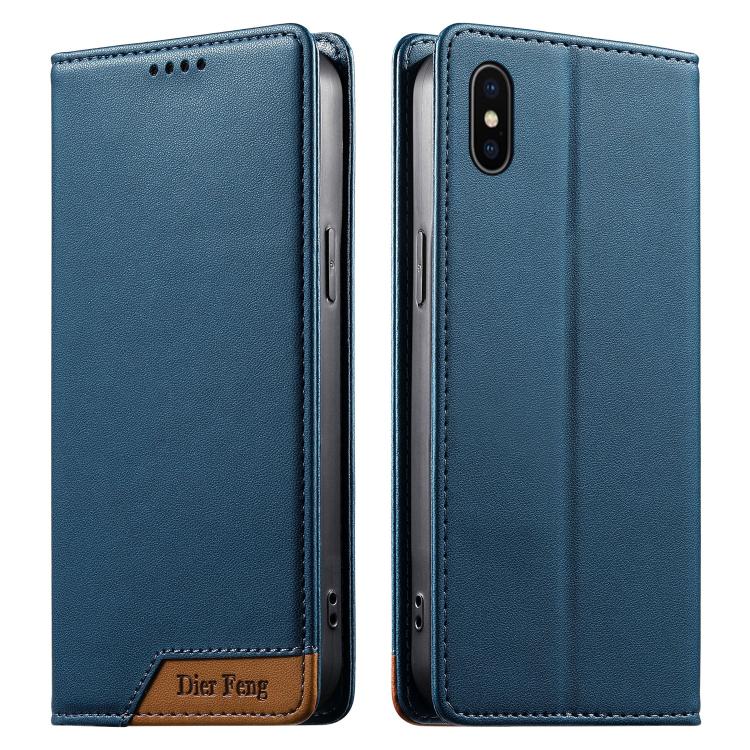 Dierfeng Zusammengesetzte Starke Magnetische RFID Vegane Leder Handyhülle, Für iPhone 11 Pro Max, Für iPhone 11, Für iPhone 11 Pro, Für iPhone X / XS, Für iPhone XR, Für iPhone XS Max, Für iPhone 8 Plus / 7 Plus