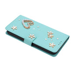 ZS01 Doppellagige Herzblumen Vegane Leder Handyhülle mit Handgelenkschlaufe, Für iPhone 13 Pro, Für iPhone 12 / 12 Pro, Für iPhone 12 Pro Max, Für iPhone 11 Pro Max, Für iPhone 11, Für iPhone 11 Pro