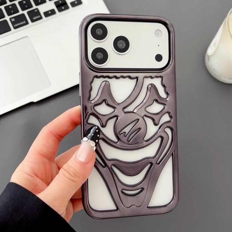 Galvanisierte Ausgehöhlte Clown Wärmeableitung TPU Handyhülle, Für iPhone 17 Pro Max, Für iPhone 17 Pro, Für iPhone 17, Für iPhone 16 Pro Max, Für iPhone 16 Pro, Für iPhone 16