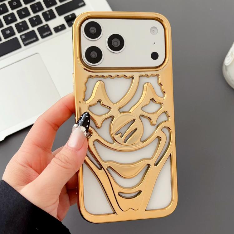 Galvanisierte Ausgehöhlte Clown Wärmeableitung TPU Handyhülle, Für iPhone 17 Pro Max, Für iPhone 17 Pro, Für iPhone 17, Für iPhone 16 Pro Max, Für iPhone 16 Pro, Für iPhone 16