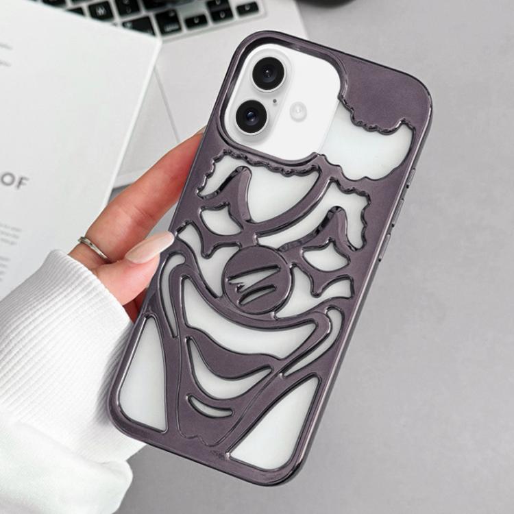 Galvanisierte Ausgehöhlte Clown Wärmeableitung TPU Handyhülle, Für iPhone 17 Pro Max, Für iPhone 17 Pro, Für iPhone 17, Für iPhone 16 Pro Max, Für iPhone 16 Pro, Für iPhone 16