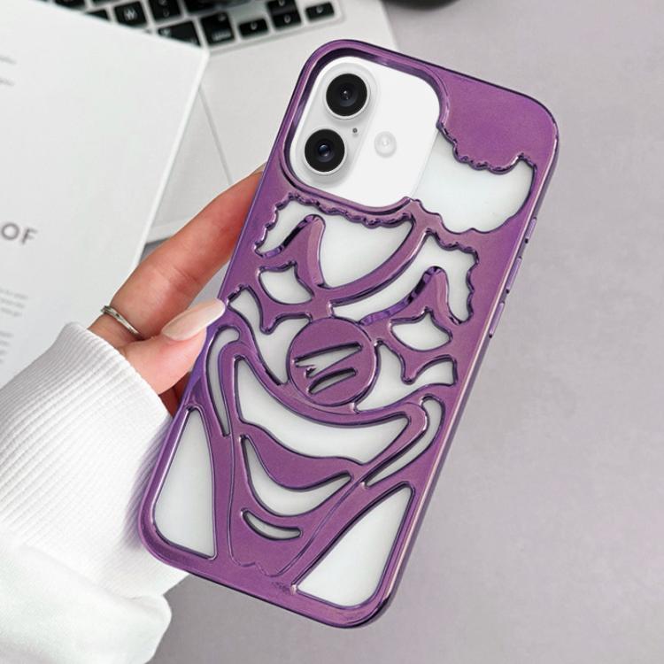 Galvanisierte Ausgehöhlte Clown Wärmeableitung TPU Handyhülle, Für iPhone 17 Pro Max, Für iPhone 17 Pro, Für iPhone 17, Für iPhone 16 Pro Max, Für iPhone 16 Pro, Für iPhone 16