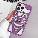 Electroplated Hollow Out Clown Heat Dissipation TPU Phone Case, For iPhone 13 Pro Max, For iPhone 13 Pro, For iPhone 13