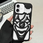 Oil Spraying Hollow Out Clown Heat Dissipation TPU Phone Case, For iPhone 17 Pro Max, For iPhone 17 Pro, For iPhone 17, For iPhone 16 Pro Max, For iPhone 16 Pro, For iPhone 16