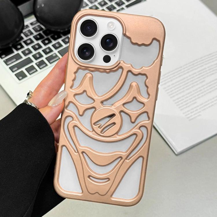 Oil Spraying Hollow Out Clown Heat Dissipation TPU Phone Case, For iPhone 17 Pro Max, For iPhone 17 Pro, For iPhone 17, For iPhone 16 Pro Max, For iPhone 16 Pro, For iPhone 16