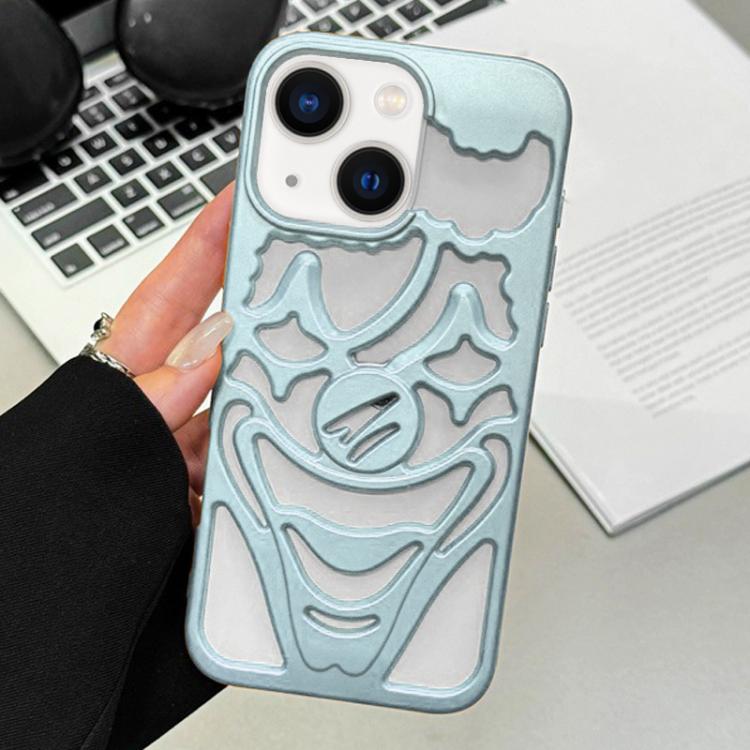 Oil Spraying Hollow Out Clown Heat Dissipation TPU Phone Case, For iPhone 15 Pro Max, For iPhone 15 Pro, For iPhone 15, For iPhone 14, For iPhone 14 Pro, For iPhone 14 Pro Max