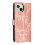 Sonnenblumen-Prägung vegane Leder-Handyhülle mit kleinem schwarzem Seil, Für iPhone 14 Pro Max, Für iPhone 13 Pro Max, Für iPhone 13 Pro, Für iPhone 13, Für iPhone 12 / 12 Pro, Für iPhone 12 Pro Max, Für iPhone 11 Pro Max, Für iPhone 11